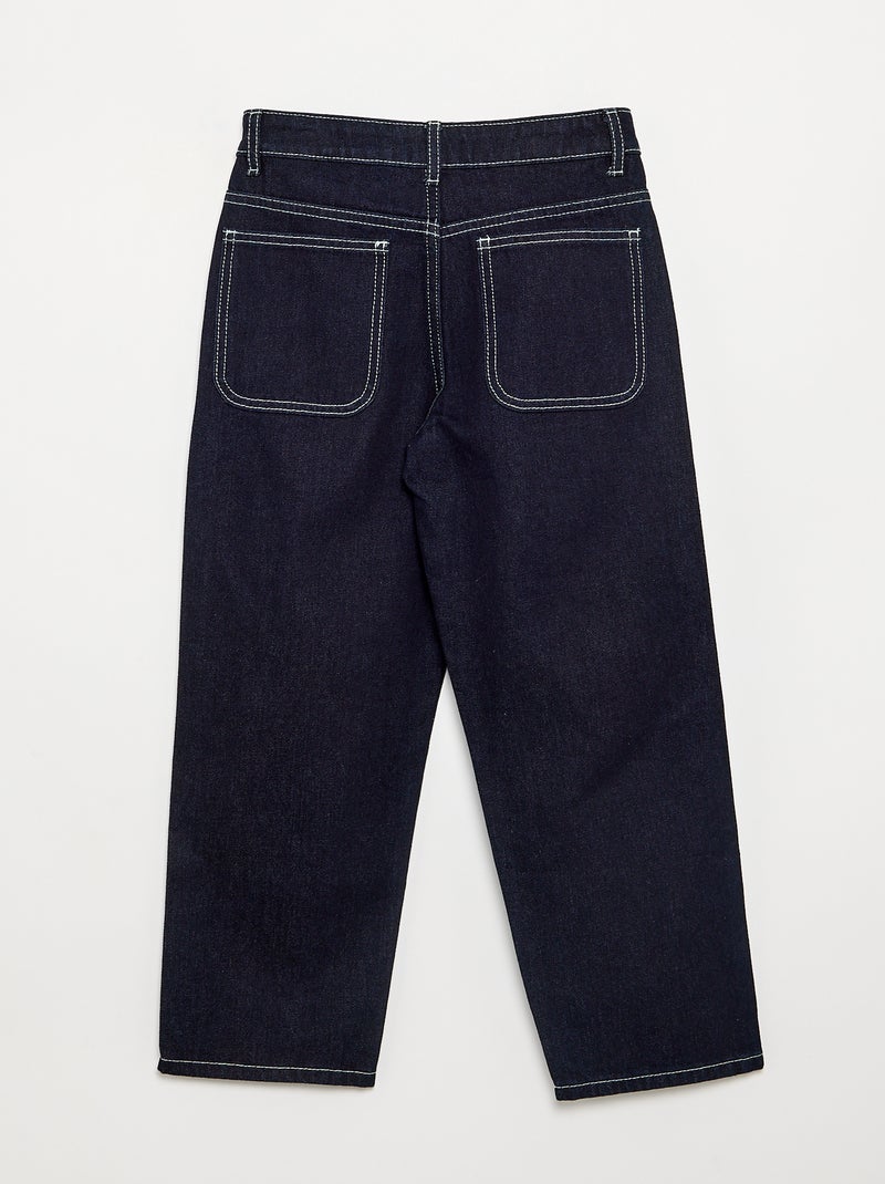 Pantalon droit en denim Bleu - Kiabi