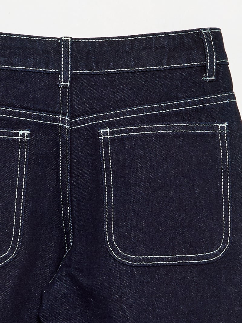 Pantalon droit en denim Bleu - Kiabi