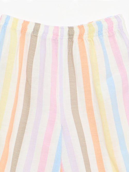 Pantalon droit en lin mélangé - Kiabi