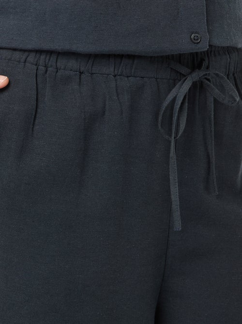 Pantalon droit en lin mélangé - Kiabi