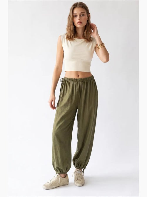 Pantalon droit en tencel mixray - Kiabi Pantalon droit en tencel mixray - Kiabi