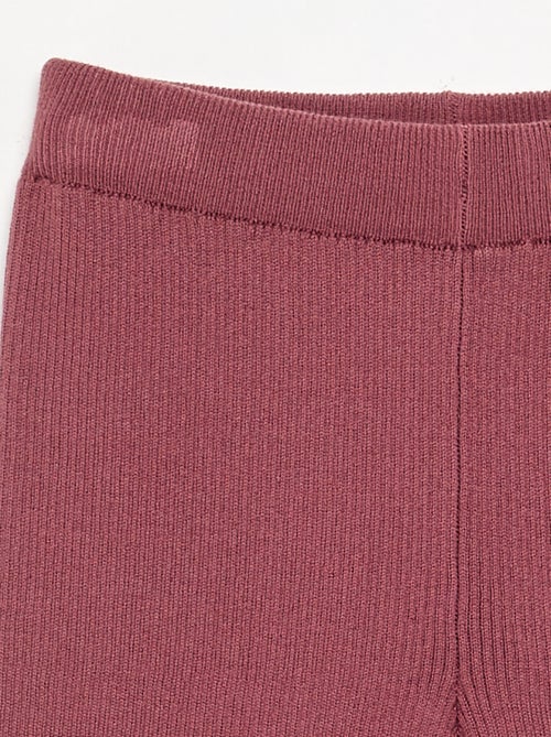 Pantalon droit en tricot uni - Kiabi