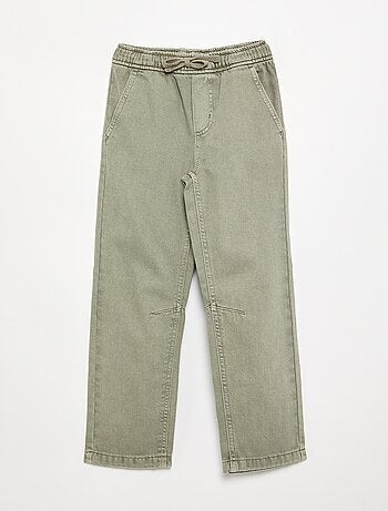 Pantalon droit en twill - coupe ajustée
