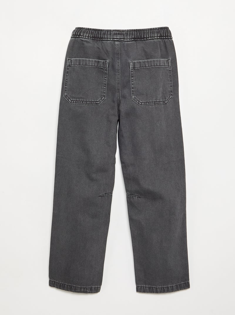 Pantalon droit en twill Gris - Kiabi