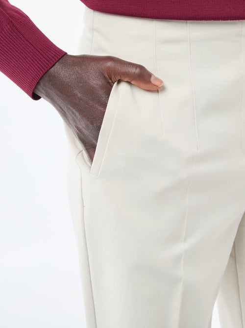 Pantalon droit femme taille haute - Kiabi