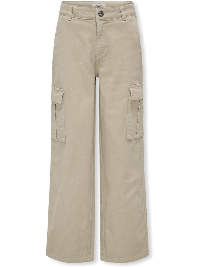 Pantalon Droit Fille Kids ONLY Beige - Kiabi