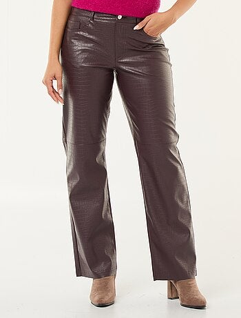 Pantalon droit 'JDY' texture serpent uni
