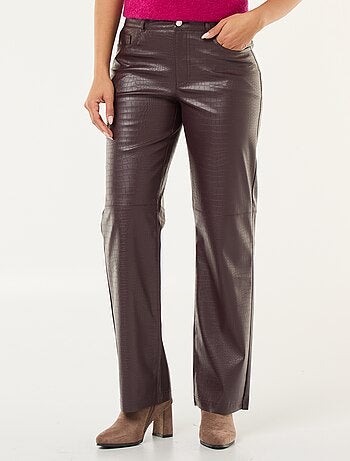 Pantalon droit 'JDY' texture serpent uni