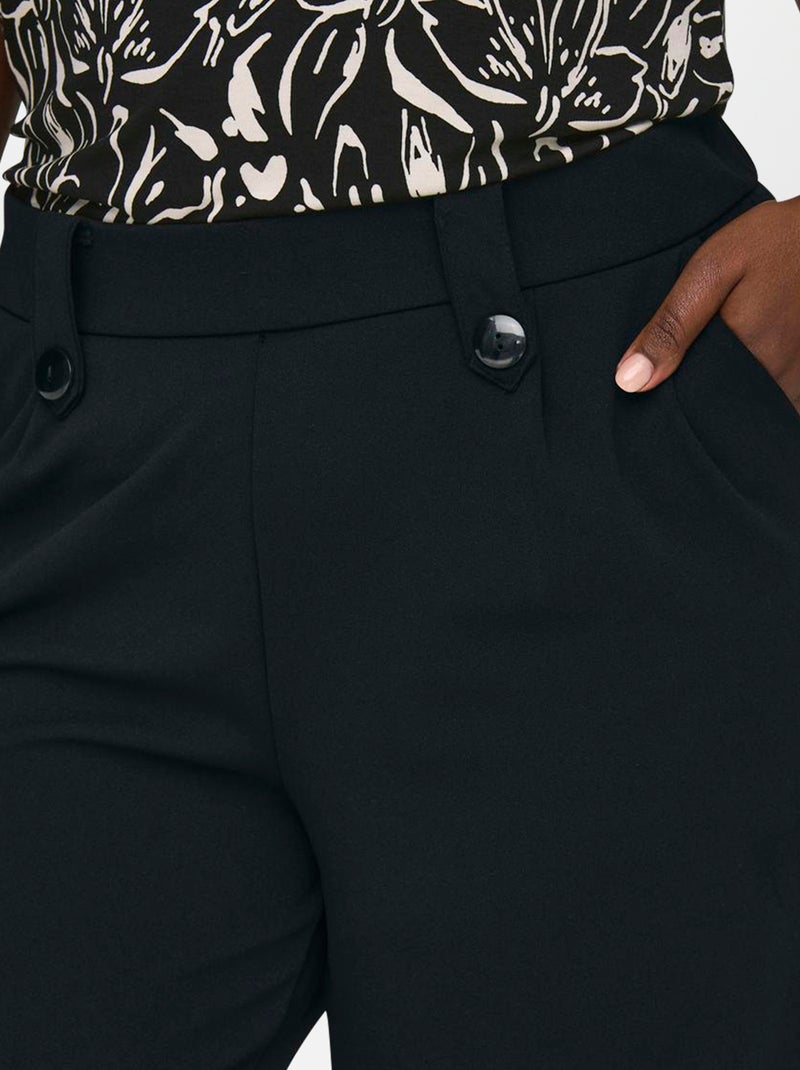 Pantalon droit 'Only Carmakoma' Noir - Kiabi