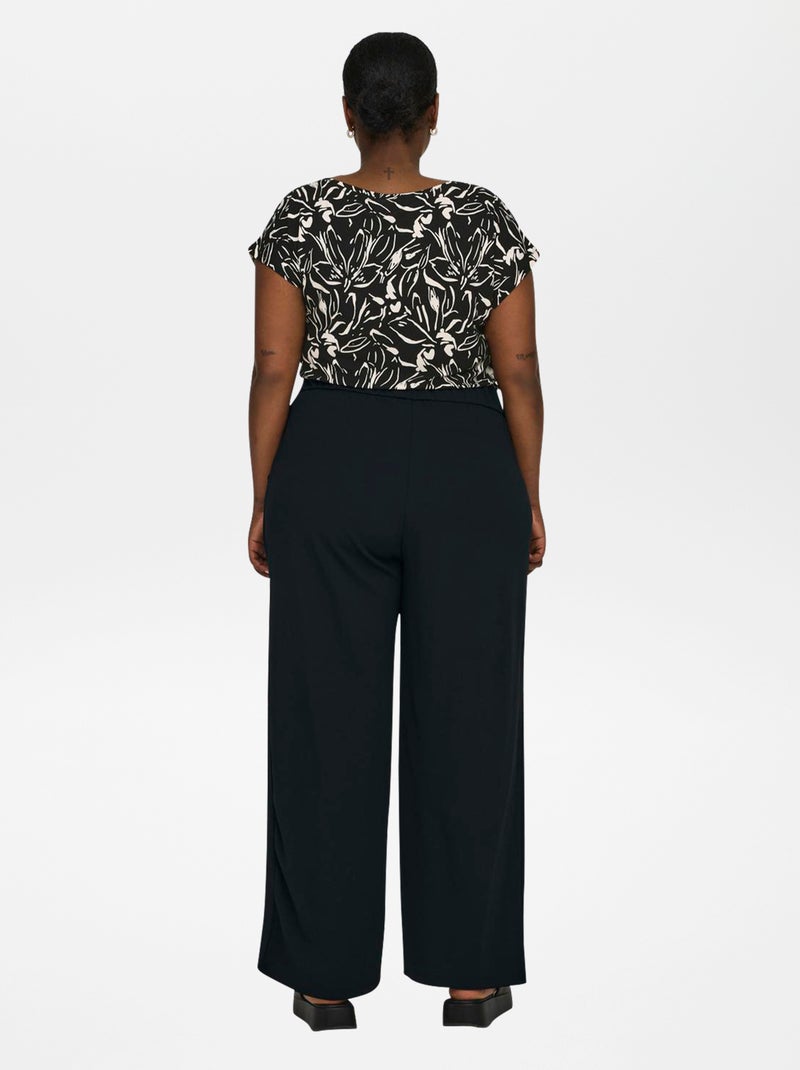 Pantalon droit 'Only Carmakoma' Noir - Kiabi