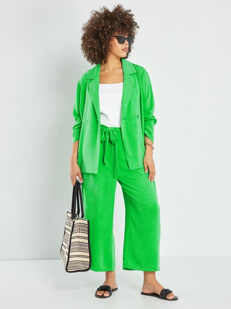 Pantalon droit 'Only Carmakoma' Vert - Kiabi