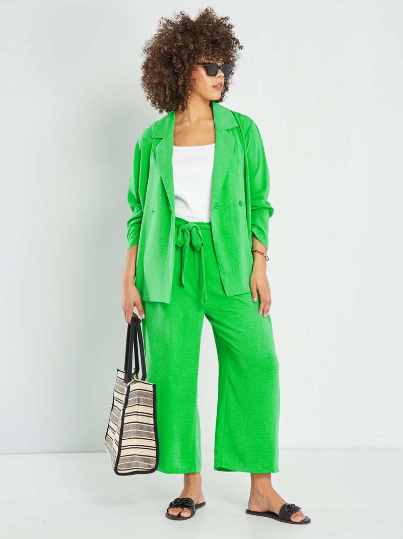 Pantalon droit 'Only Carmakoma' Vert - Kiabi