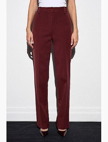 Pantalon droit plissé à taille haute dilvin