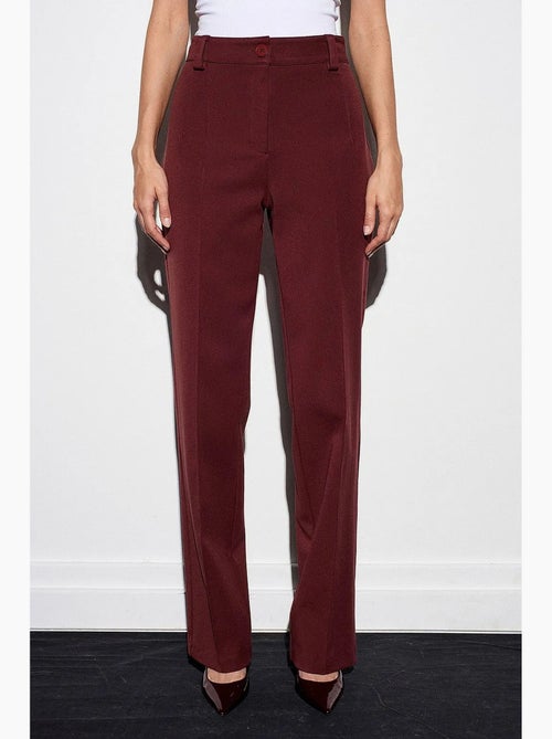 Pantalon droit plissé à taille haute dilvin - Kiabi