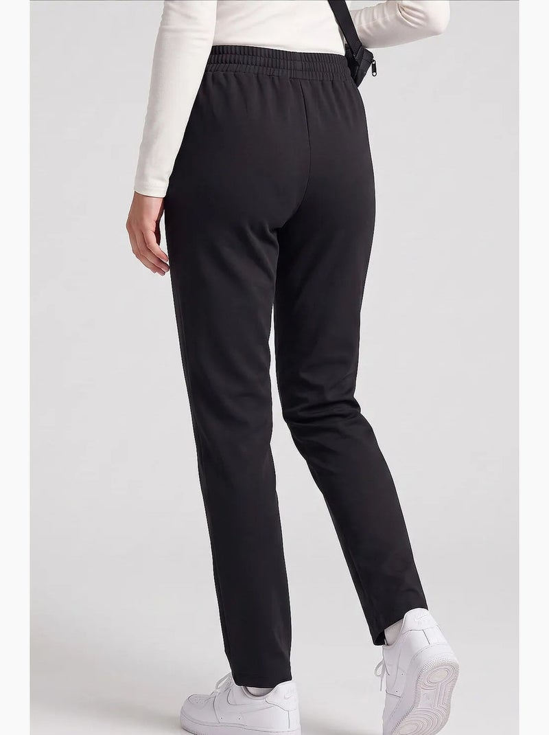 Pantalon droit pour femme tommy Noir - Kiabi