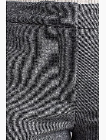 Pantalon droit taille basse en crêpe dilvin