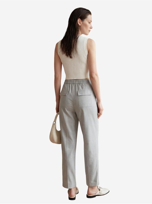 Pantalon droit taille haute avec poches my fashion - Kiabi Pantalon droit taille haute avec poches my fashion - Kiabi