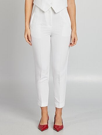 Pantalon droit taille haute