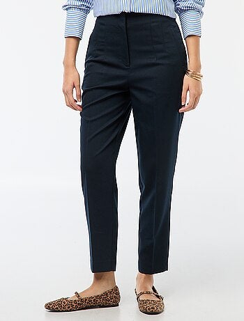 Pantalon droit taille haute