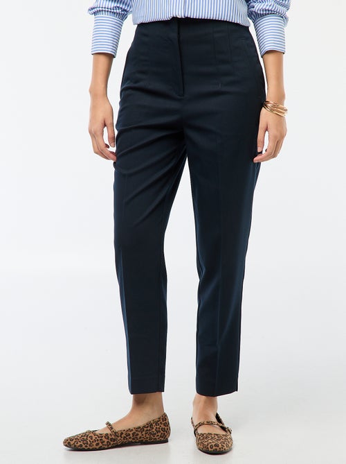 Pantalon droit taille haute - Kiabi