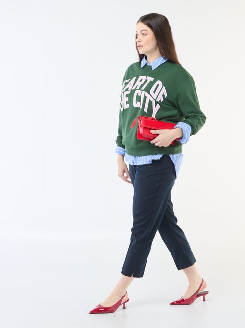 Pantalon droit taille haute - Kiabi