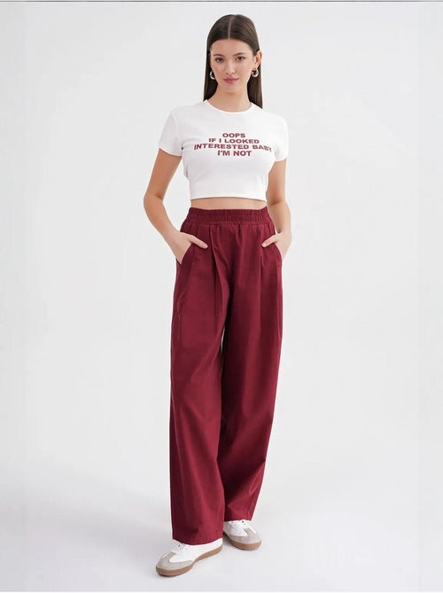 Pantalon droit taille haute en lin mélangé côtelé mixray - Kiabi Pantalon droit taille haute en lin mélangé côtelé mixray - Kiabi