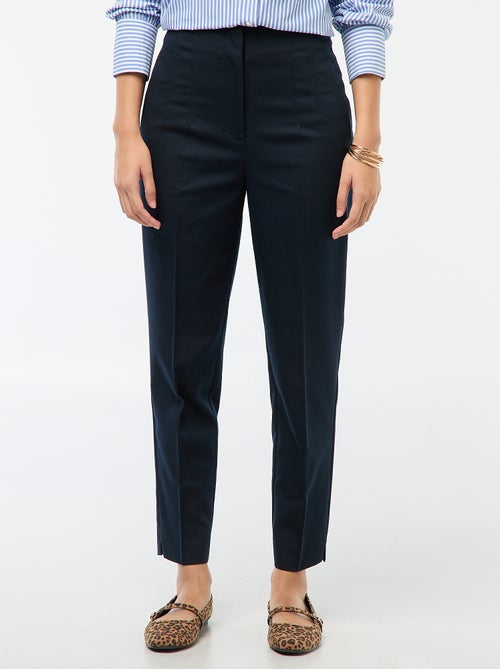 Pantalon droit taille haute femme - Kiabi