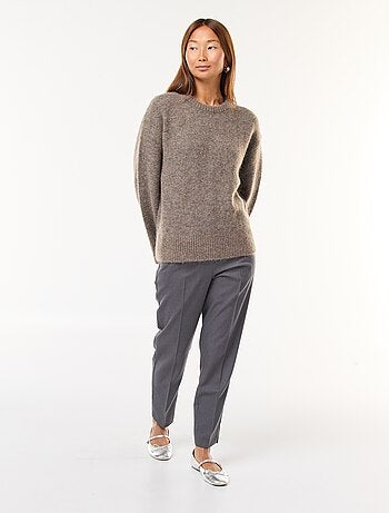 Pantalon droit taille haute