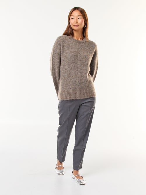 Pantalon droit taille haute - Kiabi