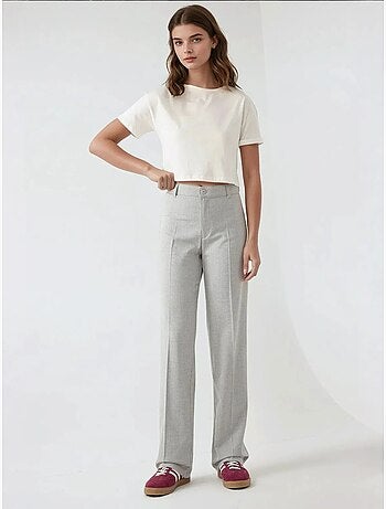 Pantalon droit taille haute hiccup