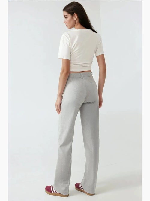 Pantalon droit taille haute hiccup - Kiabi Pantalon droit taille haute hiccup - Kiabi