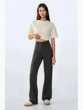 Pantalon droit taille haute hiccup