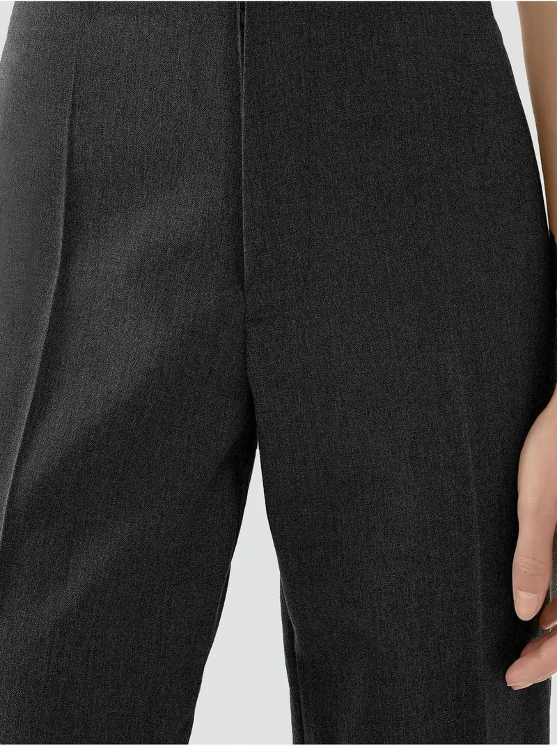 Pantalon droit taille haute hiccup Gris foncé - Kiabi