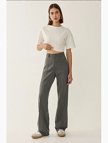 Pantalon droit taille haute hiccup