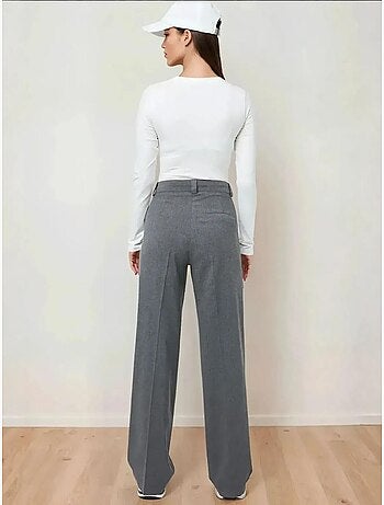 Pantalon droit taille haute hiccup