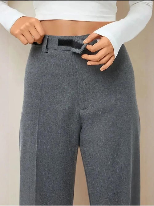 Pantalon droit taille haute hiccup - Kiabi Pantalon droit taille haute hiccup - Kiabi