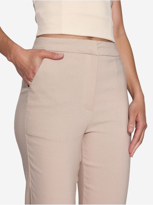 Pantalon droit taille haute hiccup - Kiabi Pantalon droit taille haute hiccup - Kiabi