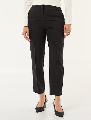 Pantalon droit taille haute