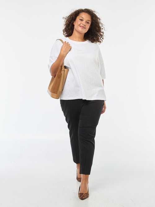 Pantalon droit taille haute - Kiabi