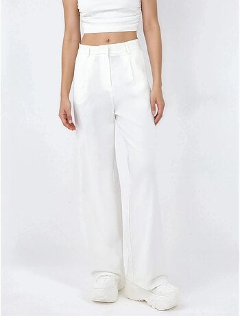 Pantalon droit taille mi-haute hiccup