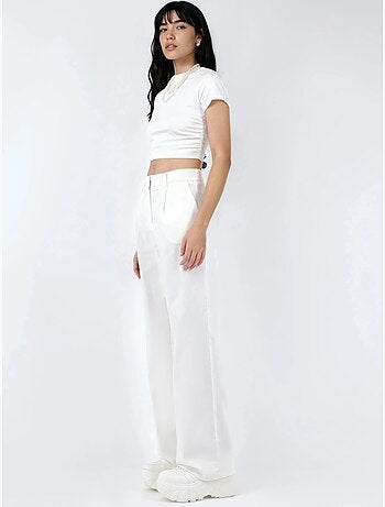 Pantalon droit taille mi-haute hiccup
