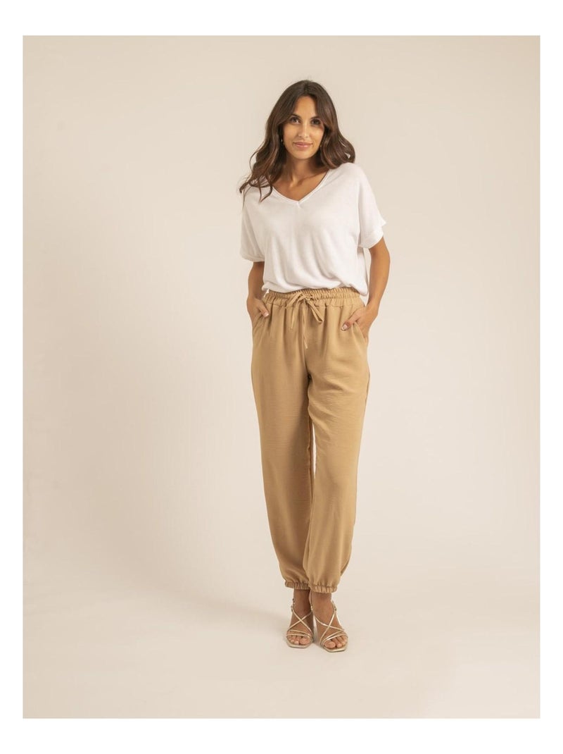 Pantalon edania Beige - Kiabi