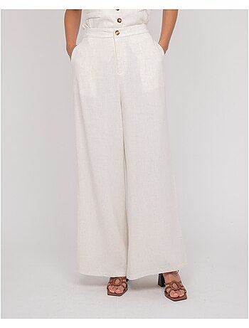 Pantalon effet lin EVELISE