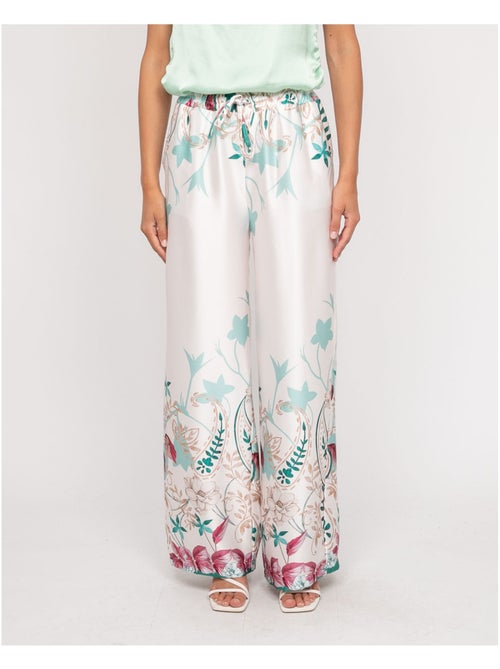 Pantalon effet satin motifs EZRA - Kiabi Pantalon effet satin motifs EZRA - Kiabi