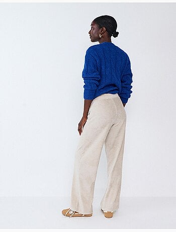 Pantalon effet velours côtelé, mo fashion