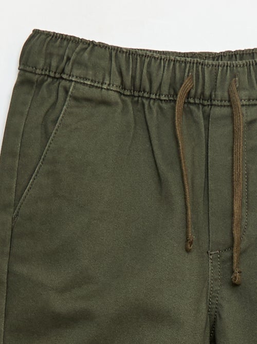 Pantalon élastiqué en coton - Kiabi Pantalon élastiqué en coton - Kiabi