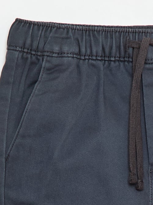 Pantalon élastiqué en coton - Kiabi Pantalon élastiqué en coton - Kiabi