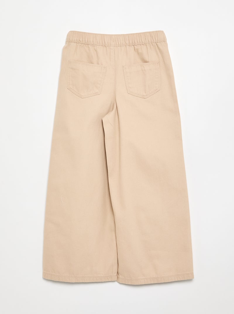 Pantalon en coton - coupe confortable Beige - Kiabi
