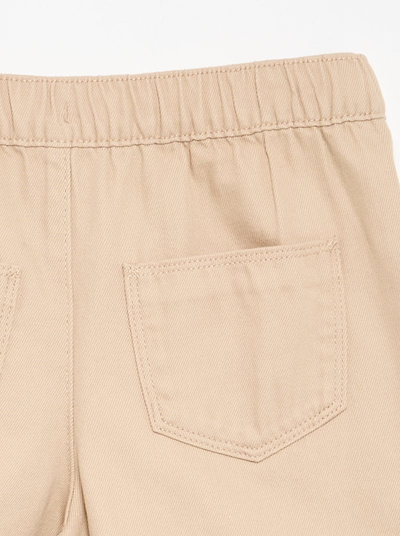 Pantalon en coton - coupe confortable Beige - Kiabi
