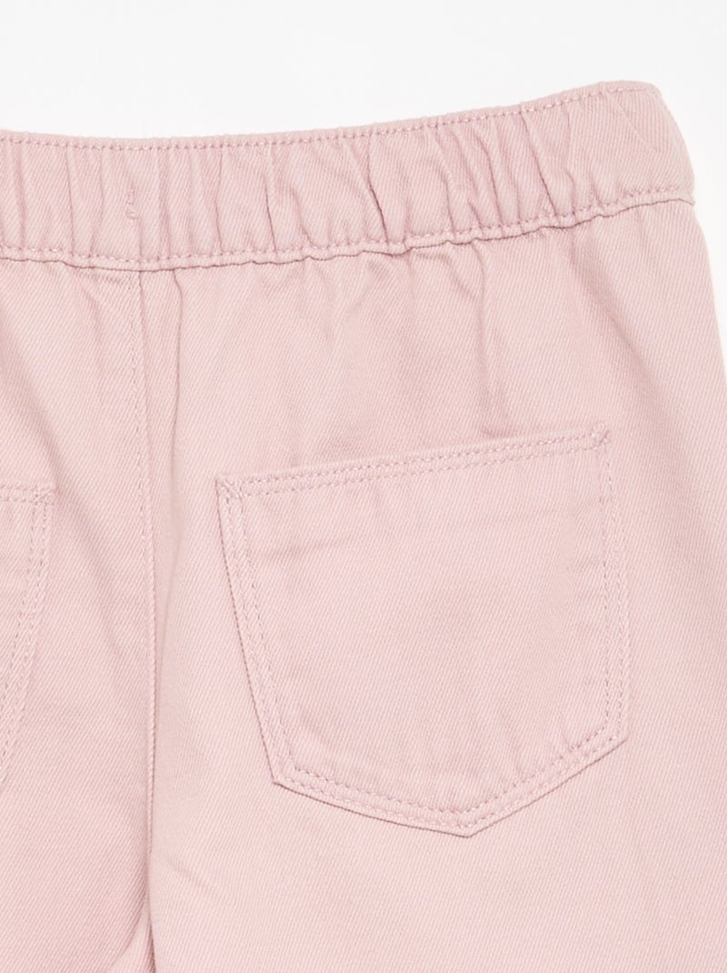 Pantalon en coton - coupe confortable Violet - Kiabi